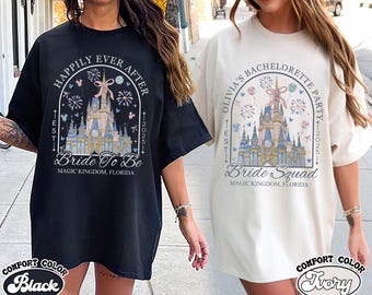 Personalized Disney Bachelorette Coquette Bow Shirt, Disney Bride Shirt, Bride To Be Shirt, Bride Squad Shirt, Disney Bride Trip Shirts