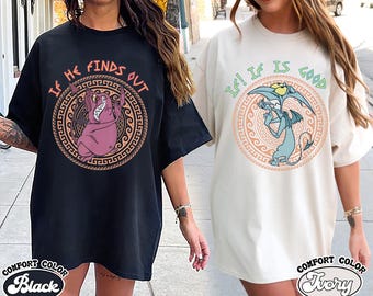 Camiseta de Hércules de Disney: Pánico doloroso, Si se entera, Camiseta de pareja de villanos de Disney, Camiseta de villanos de Disney, Vacaciones en Disneyland