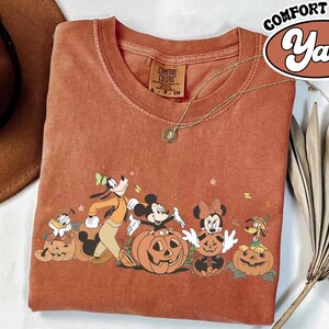 Vintage Disney Fall Shirt, Mickey and Friends Autumn Shirt, Disneyland Fall Trip Shirt, Disney Family Halloween Trip Shirt, Disney Pumpkin
