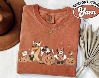 Vintage Disney Fall Shirt, Mickey and Friends Autumn Shirt, Disneyland Fall Trip Shirt, Disney Family Halloween Trip Shirt, Disney Pumpkin