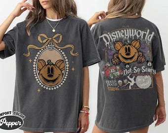 Vintage Mickey Minnie Disney World Halloween 2 Seite Shirt, Disney Kürbis Shirt, Mickey's nicht so gruselig, Disney Halloween Kokette 2025 Shirt