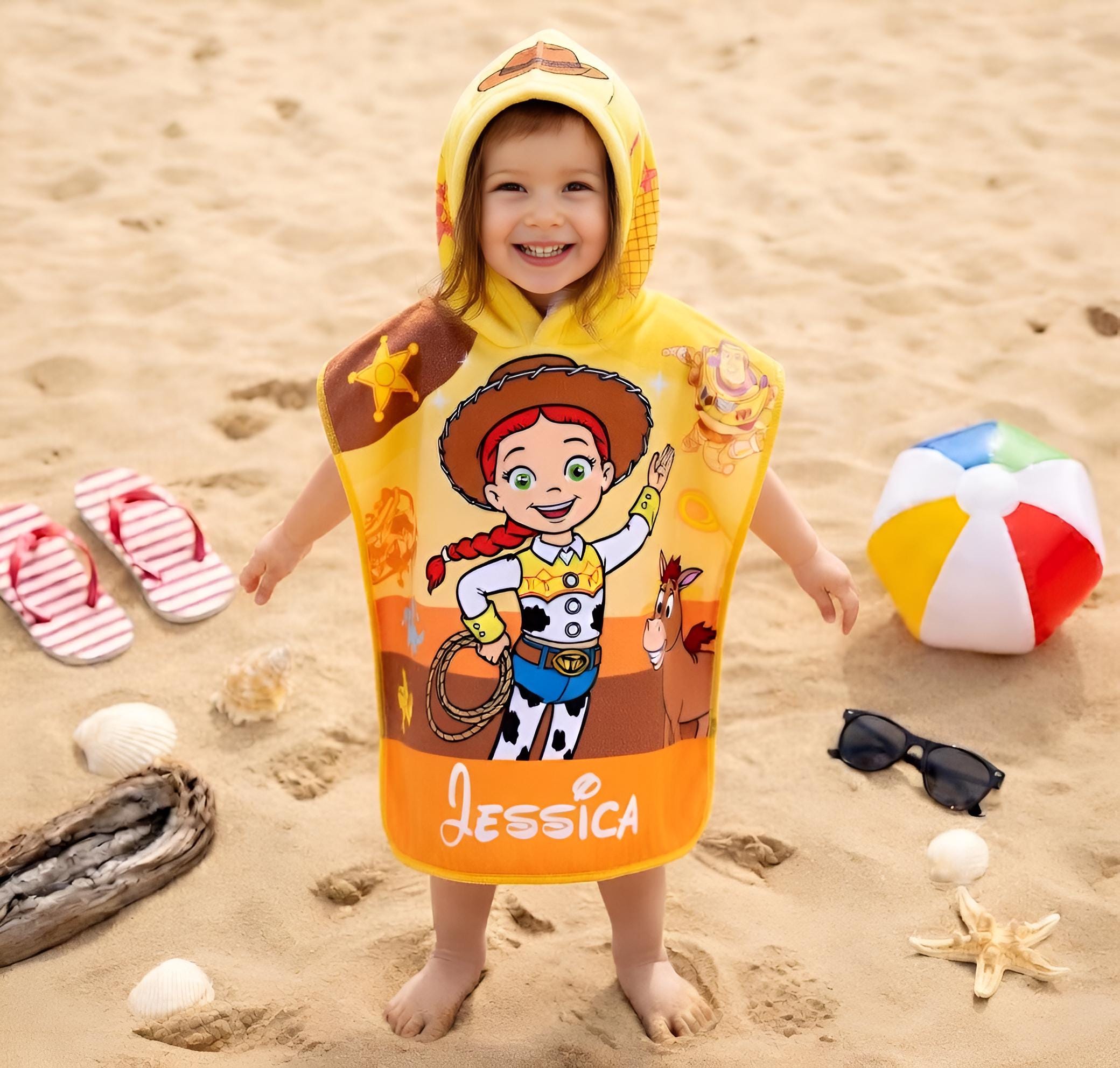 Personalized Toy Story Jessie Hooded Towel, Custom Disney Jessie