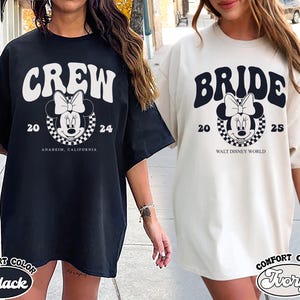 Custom Disney Bride Crew Shirts, Minnie Bride Shirt, Bachelorette Party Shirt, Disney Bride Trip Shirts, Disney Team Bride Shirt
