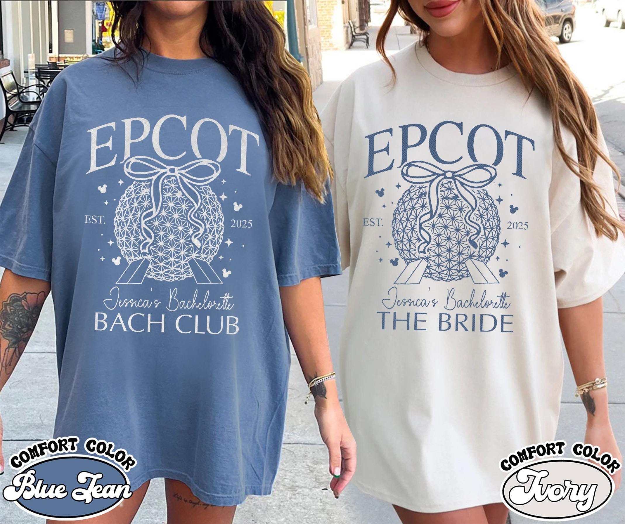 Personalized Epcot Coquette Bach Club Shirts, Disney Epcot Bachelorette Party Shirts, Disney Bride Bridemaid, Bride Squad, Bride To Be Shirt