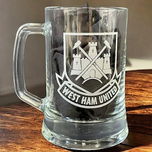 West Ham United , Whisky or Glass Beer Tankard for Hammers Supporters.