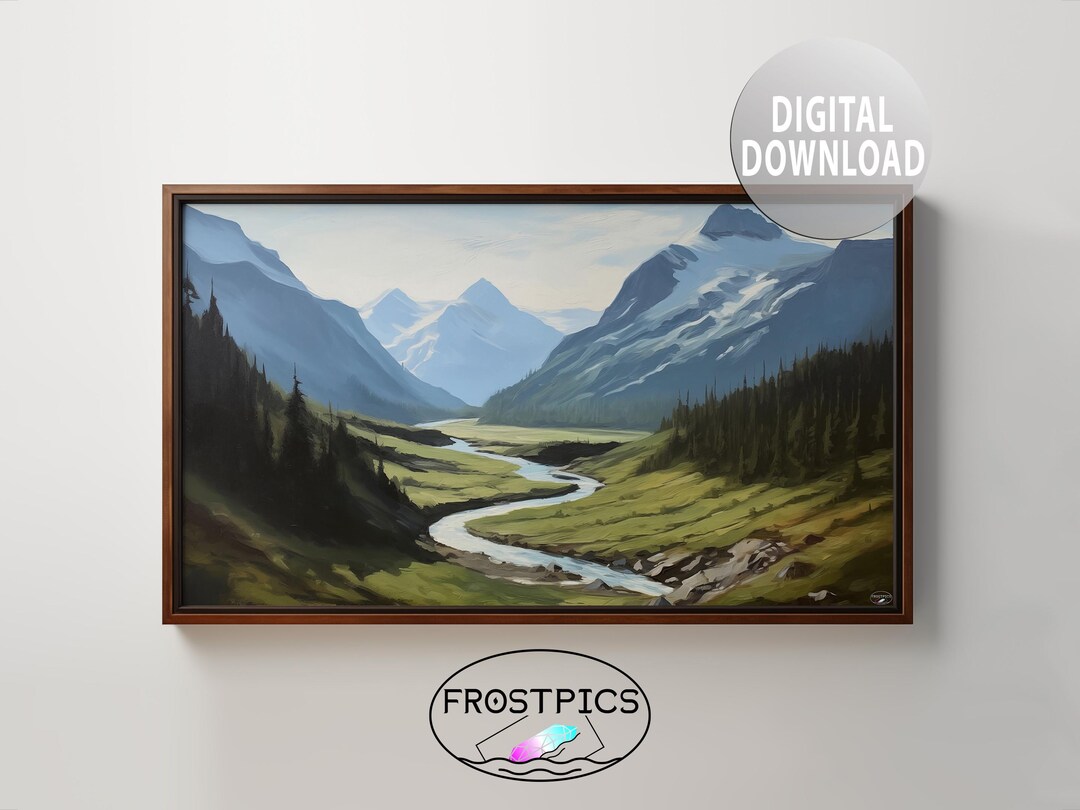 Alpine Painting - Printable Wall Art - Digital Download - TV Frame Art ...