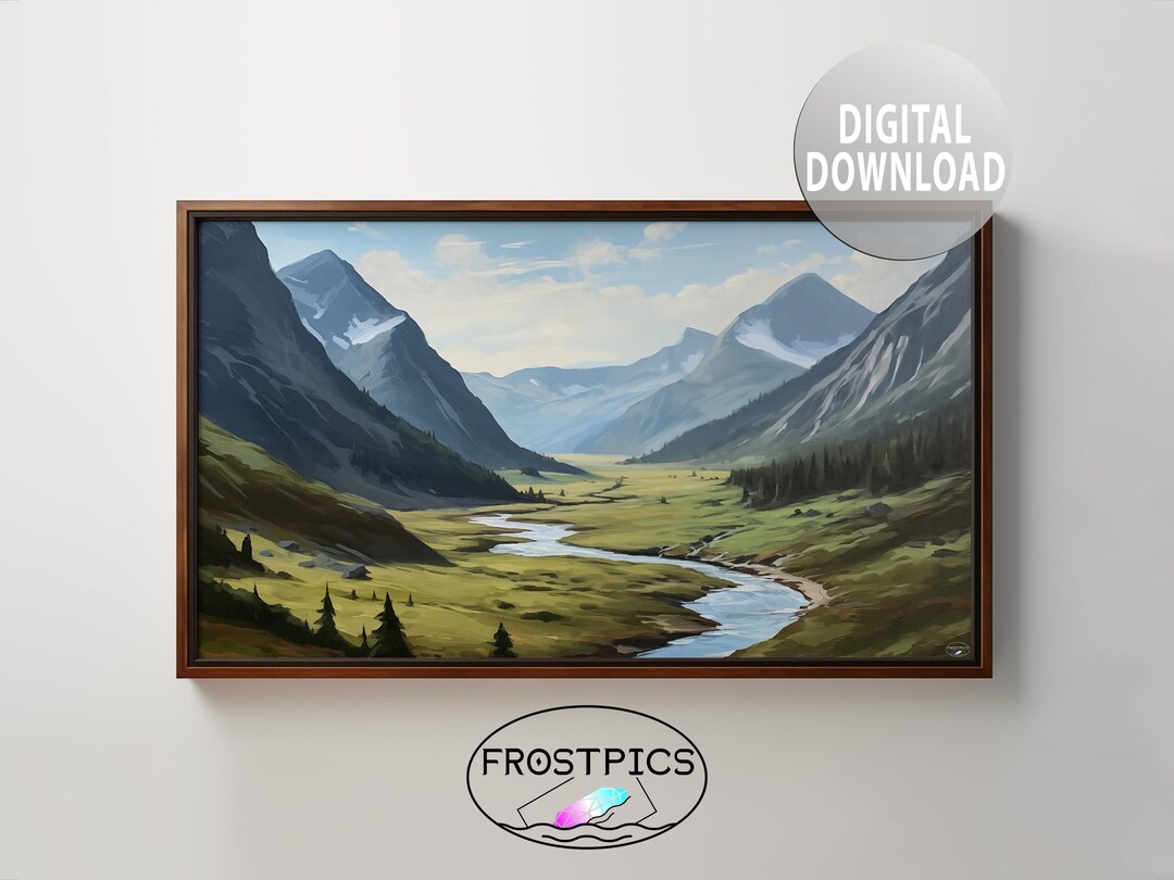 Alpine Painting - Printable Wall Art - Digital Download - TV Frame Art ...