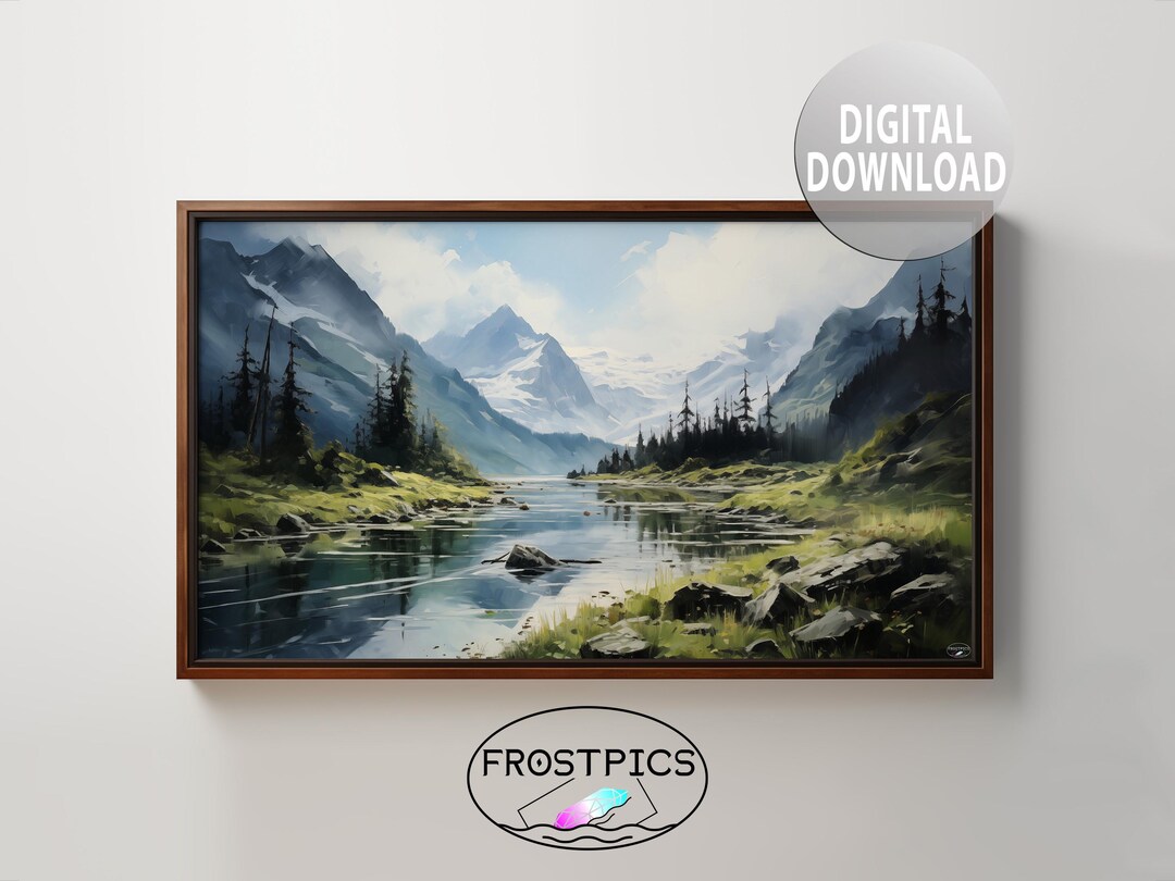 Alpine Painting - Printable Wall Art - Digital Download - TV Frame Art ...