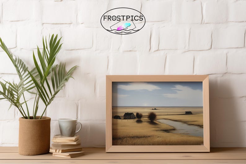 Rural Farm Painting - Printable Wall Art - Digital Download - TV Frame ...