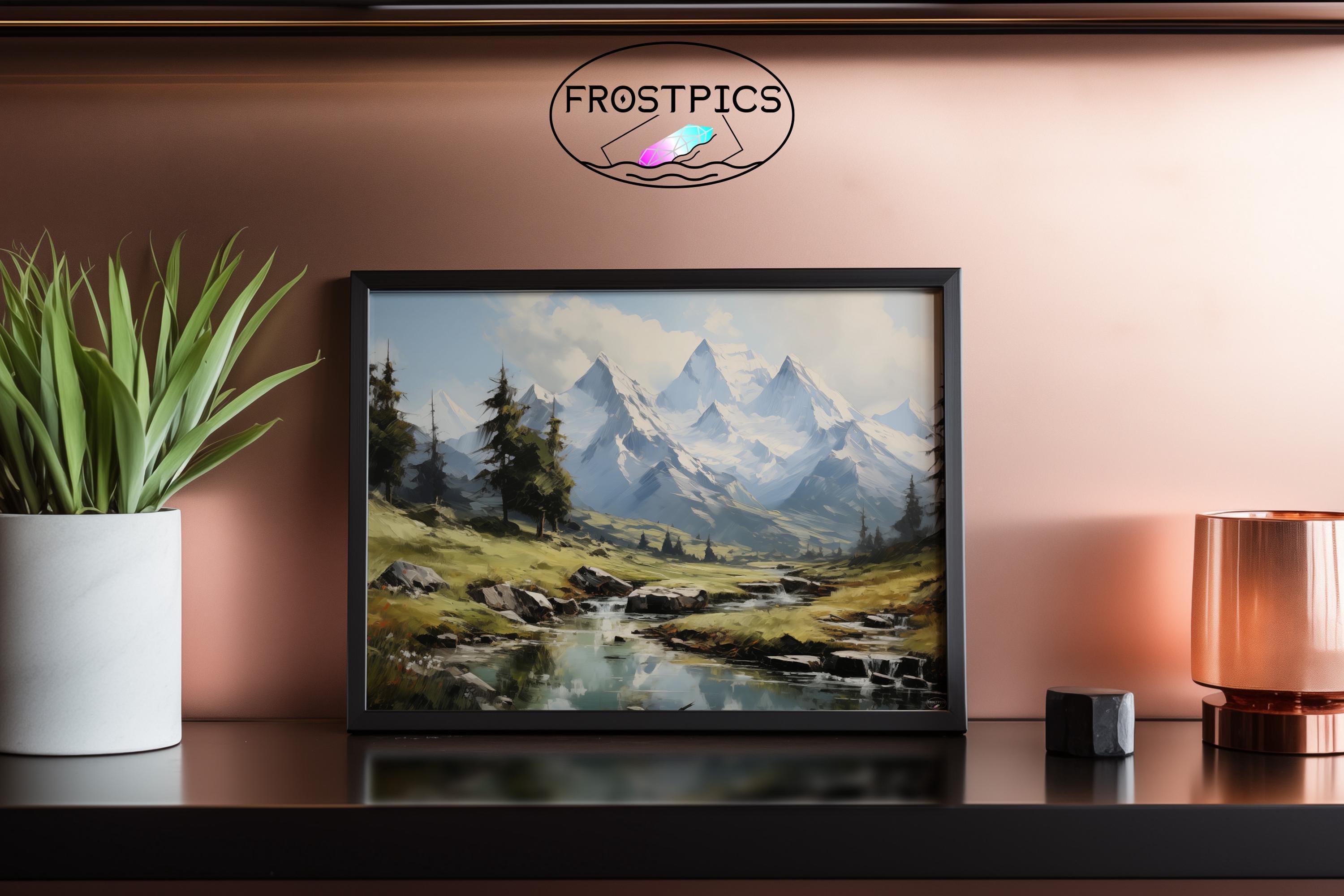 Alpine Painting - Printable Wall Art - Digital Download - TV Frame Art ...
