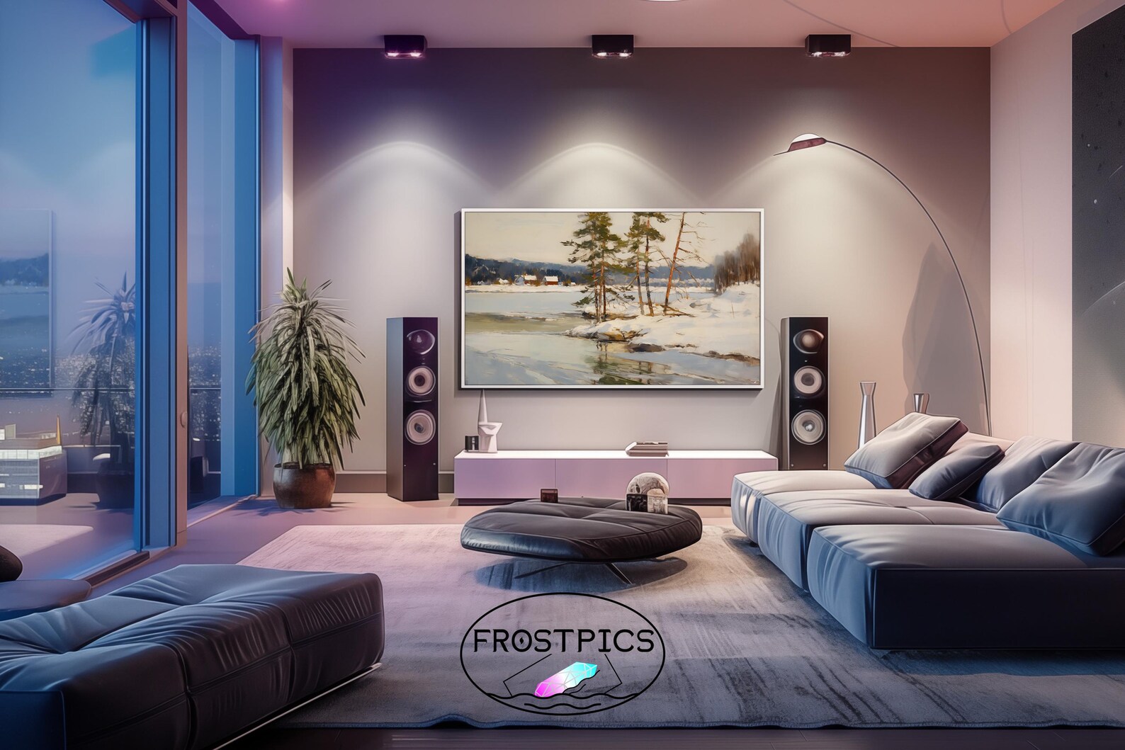 Alpine Painting - Printable Wall Art - Digital Download - TV Frame Art ...