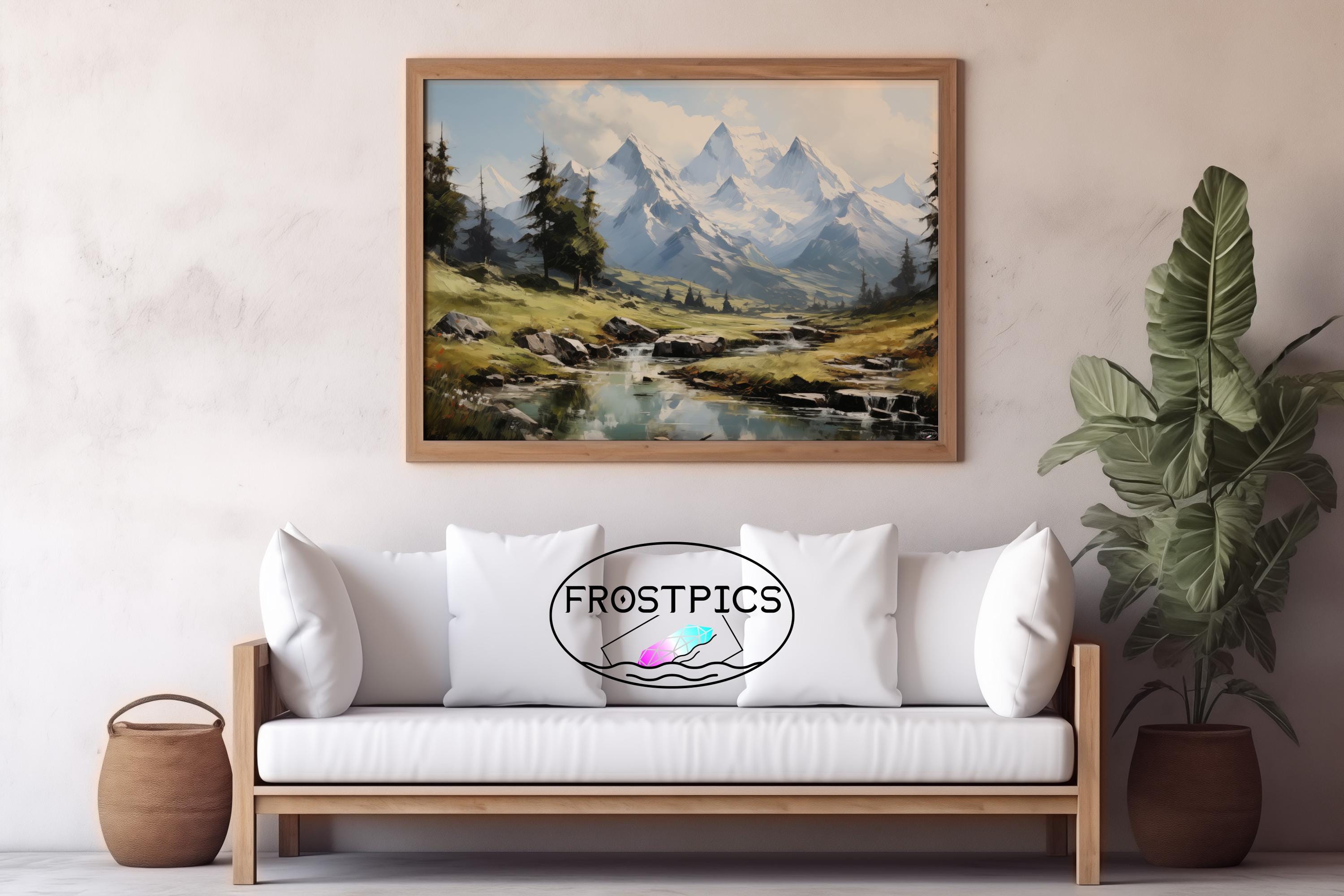 Alpine Painting - Printable Wall Art - Digital Download - TV Frame Art ...