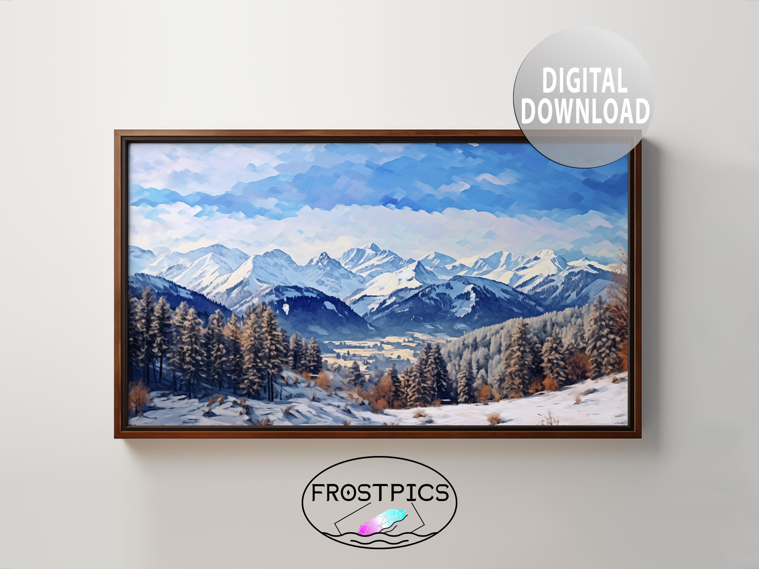 Alpine Painting - Printable Wall Art - Digital Download - TV Frame Art ...