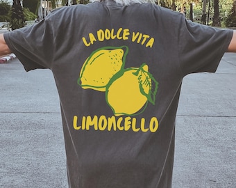 Limoncello La Dolce Vita Tshirt, Retro Lemon Italian T-Shirt, Tomato Girl Summer Shirt, Amalfi Coast Shirt, Trendy Coastal Granddaughter Tee