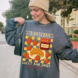 Strawberry Jam Shirt, Strawberries Shirt, Farmers Market Sweatshirt, Tomato Girl Summer Shirt Homebody Fruit Shirt Womens Clothing Plus Size