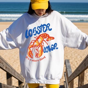 Lobster Shirt, Lobster Lover Shirt, Fisherman Aesthetic, Coastal Lobster Ocean Inspired Sweatshirt, Coastal Granddaughter Crewneck Plus Size