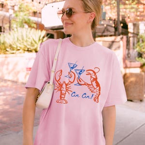 Lobster Martini Shirt, Lobster La Dolce Vita Shirt, Fisherman Aesthetic Tshirt, Coastal Lobster Tini Shirt, Coastal Granddaughter Plus Sizes
