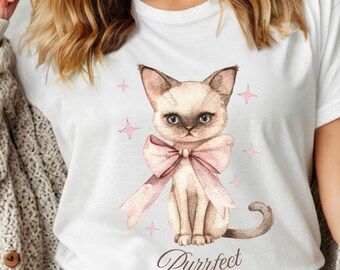 Roze strik kat shirt flirt schattige kat tshirt flirt strik T-shirt vintage kitten top Valentines Kitty Bow Y2k kleding kat shirt kattenliefhebber cadeau
