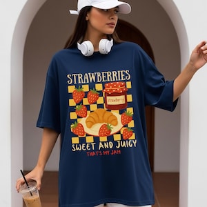 Strawberry Jam Shirt, Strawberries Shirt, Farmers Market Shirt, Tomato Girl Summer Shirt, Homebody Shirt Fruit Tee Womens Clothing Plus Size