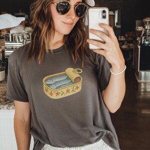 Tinned Fish Shirt, Sardine Fisherman Aesthetic, Coquette Sardines Tee, Tomato Girl Summer, Coastal Granddaughter, Comfort Colors Plus Sizing