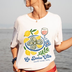 La Dolce Vita Amalfi Coast Shirt, Limoncello T-Shirt, Italian Summer Citrus Tee, Ciao Bella Shirt, Tomato Girl Summer, Italian Market Tee