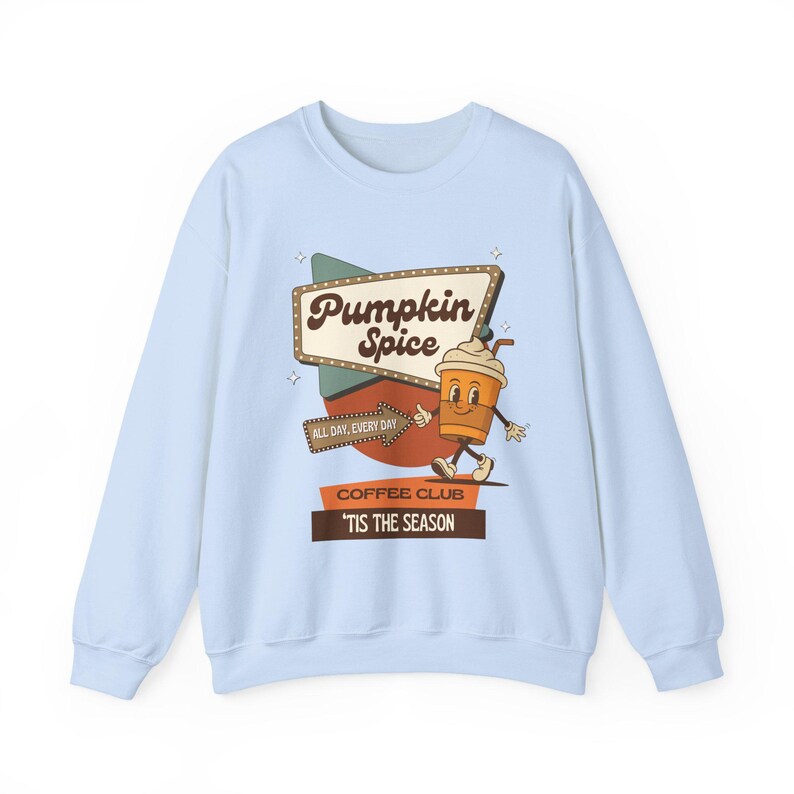 Pumpkin Spice Coffee Club Shirt, Fall Coffee Sweatshirt, Pumpkin Season, Coffee Weather Shirt Pumpkin Spice Season Womens Clothing Plus Size image 7