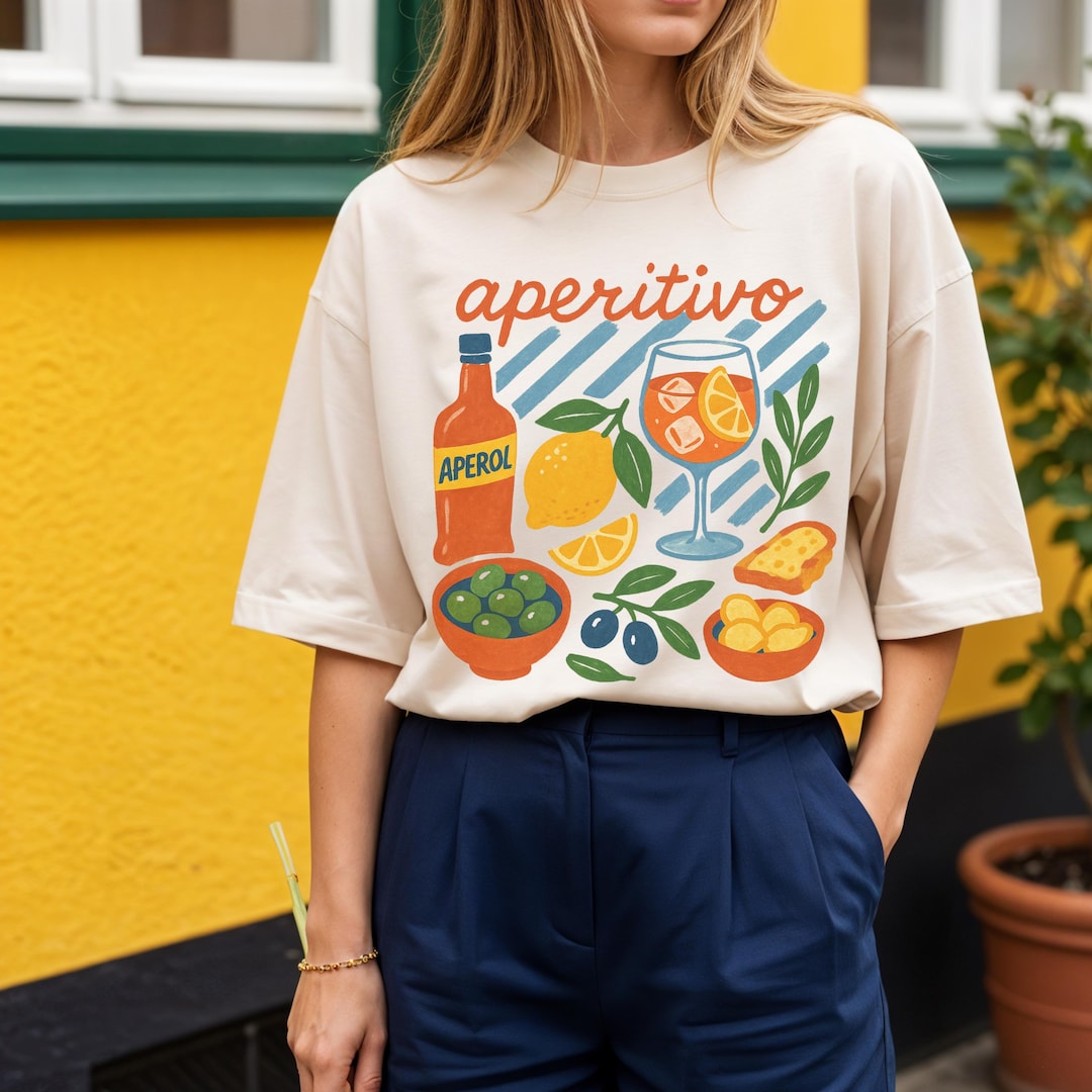Aperol Aperitivo Shirt Trendy Italian Amalfi Coast Tshirt La Dolce aperol-aperitivo-shirt-trendy-italian-amalfi-coast-tshirt-la-dolce