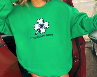Saint Patricks Day Shirt Iers Sweatshirt Lucky Shirt Lucky Clover Iers Drinken Shirt Shamrock Shenanigans Shirt Klavertje Vier