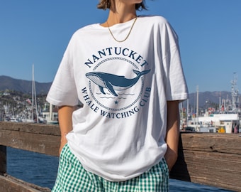 Nantucket Whale Watching Shirt, Cape Cod Whale Tshirt, Ozean altes Geld ästhetisches T-Shirt, Vintage Ocean Animal Shirt, Komfortfarben plus Größe