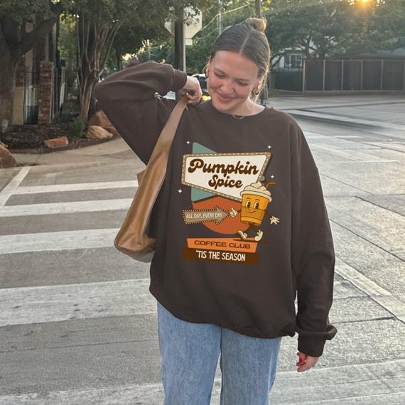Pumpkin Spice Coffee Club Shirt, Fall Coffee Sweatshirt, Pumpkin Season, Coffee Weather Shirt Pumpkin Spice Season Womens Clothing Plus Size
