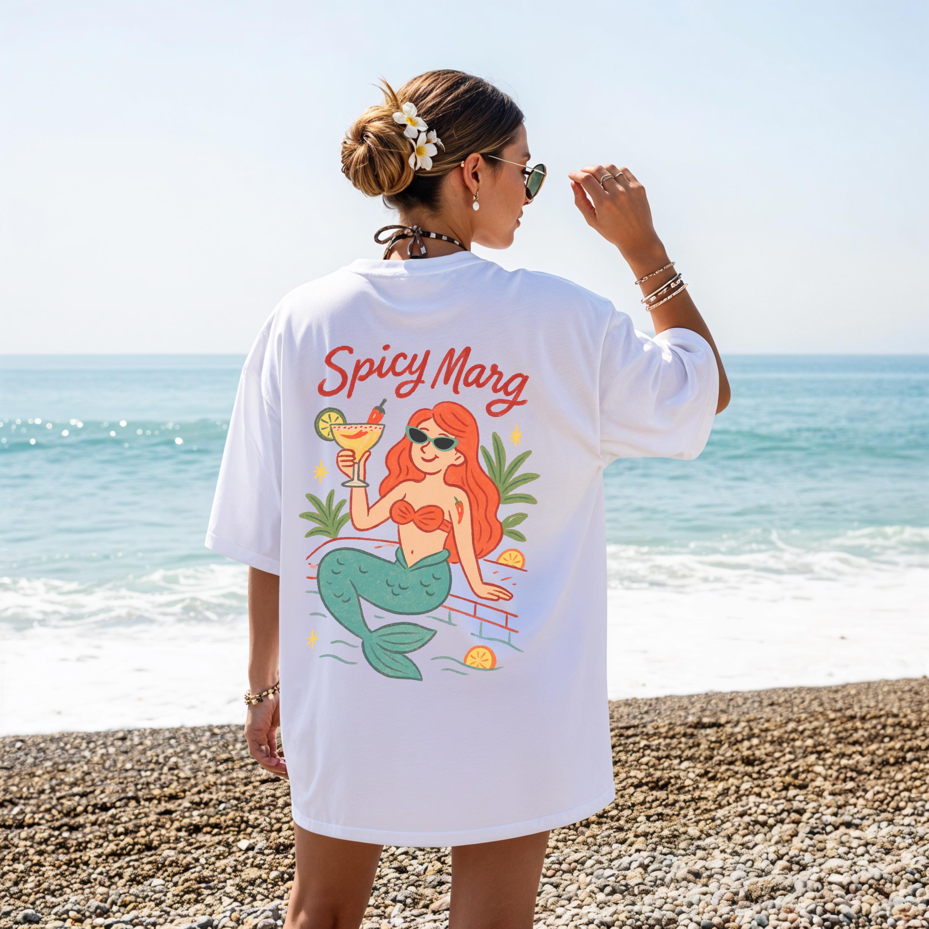 Spicy Margs Shirt, Summer Vibes Tee, Fisherman Aesthetic Beach
