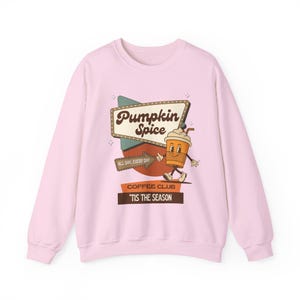 Pumpkin Spice Coffee Club Shirt, Fall Coffee Sweatshirt, Pumpkin Season, Coffee Weather Shirt Pumpkin Spice Season Womens Clothing Plus Size image 6