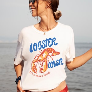 Lobster Lover Shirt, Lobster La Dolce Vita Shirt, Fisherman Aesthetic Tshirt, Coastal Lobster Ocean Shirt, Coastal Granddaughter Plus Sizes