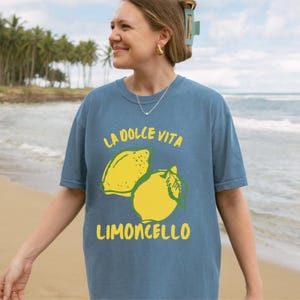 T-Shirt La Dolce Vita X Citron Limoncello - Amalfi Sicile Italie, Idéal Été Et Vacances