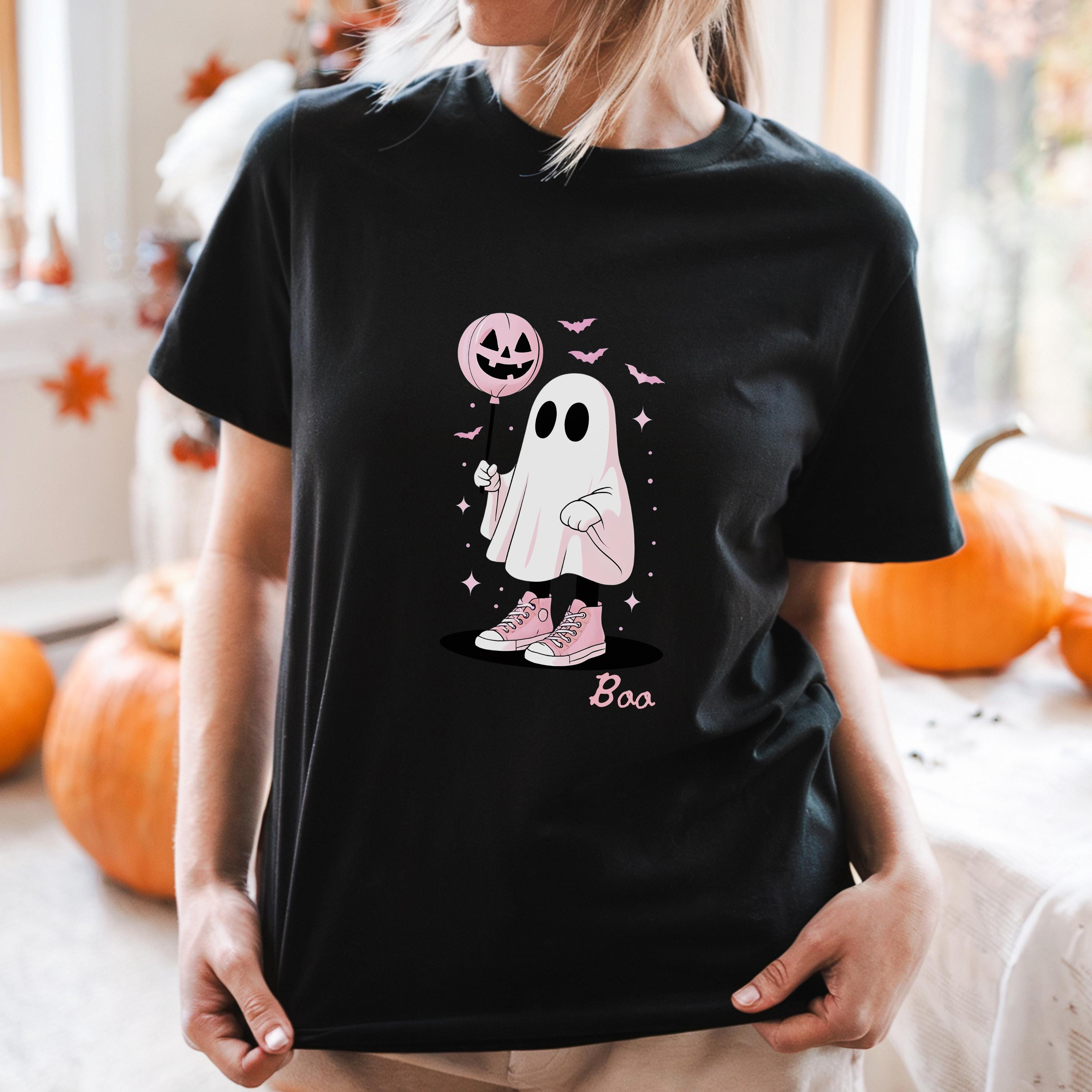 T-shirt Halloween Boo ! Citrouille Fantôme Chauve-souris - Taille 16/18 XL Pour Enfant Garçon Ou Fille