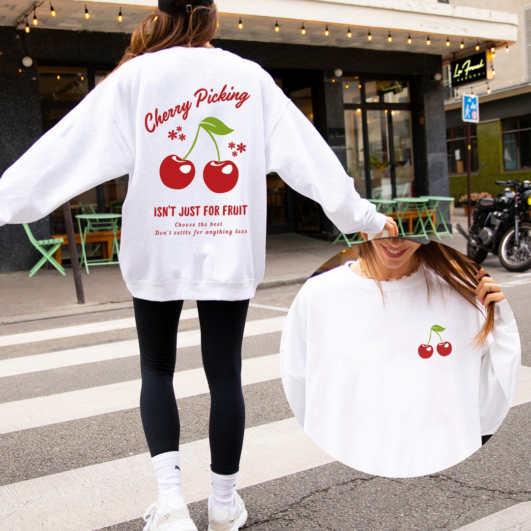 Cherry Sweatshirt Cherry Picking Y2k Shirt Cherries Sweatshirt