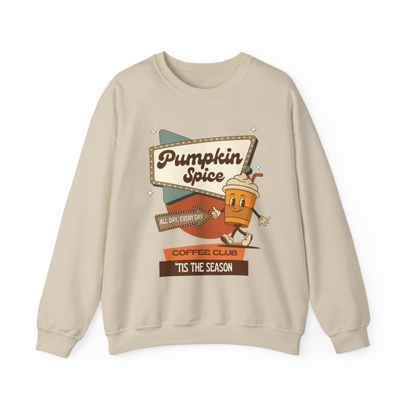 Pumpkin Spice Coffee Club Shirt, Fall Coffee Sweatshirt, Pumpkin Season, Coffee Weather Shirt Pumpkin Spice Season Womens Clothing Plus Size image 8