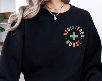 RN Pocket Sweatshirt: Registered Nurse Outfit, Nurse Appreciation Gift