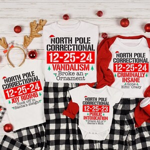 North Pole Correctional T-Shirt, Funny Family Matching Christmas Shirt, Christmas Shirt, North Pole Correctional Christmas Shirt, Xmas Gift