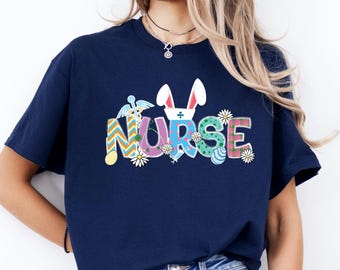 Bunny Nurse Easter T-Shirt: Spring Tee for Med Surg ICU
