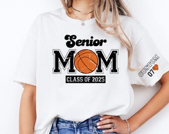 Custom Senior Basketball Mom T-Shirt: Class of 2025