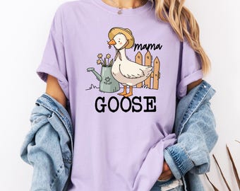 Comfort Colors Mama Goose Tee: Funny Mom Graphic T-Shirt