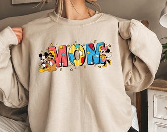 Mom Disney Sweatshirt, Disney Mom Sweatshirt, New Mom Gift, Mickey and Friends Mom Sweater, New Mom Sweater, Birthday Gift Mom, Mama Sweater