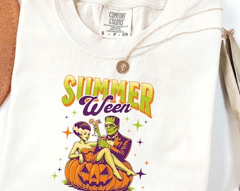 Summerween Comfort Colors T-Shirt: Spooky Retro Halloween Tee