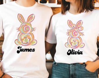 Personalized Easter Bunny T-Shirt: Custom Family Matching Shirts