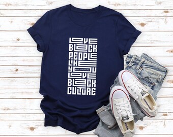 Black Empowerment Cotton T-Shirt: Love Black People, BLM