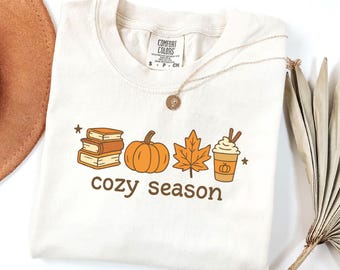 Comfort Colors Fall Graphic Tee: Cozy Pumpkin Spice Autumn Shirt