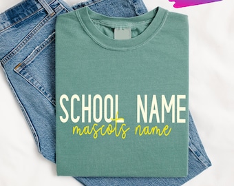 Comfort Colors Custom School Mascot T-Shirt