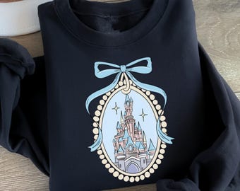 Disney Princess Castle Sweatshirt, Vintage Castle Sweater, Disney Family Vacation Sweater, Magic Kingdom, Disney Castle Bow Coquette Sweater