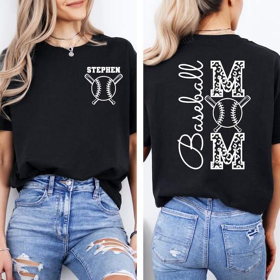 Custom Baseball Mom T-Shirt: Personalized Team Tee